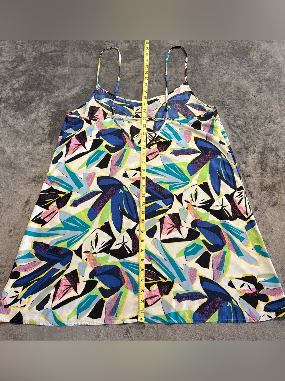 Vans Tropical Abstract Print Cami Mini Dress with Adjustable Spaghetti Straps - Picture 11 of 16